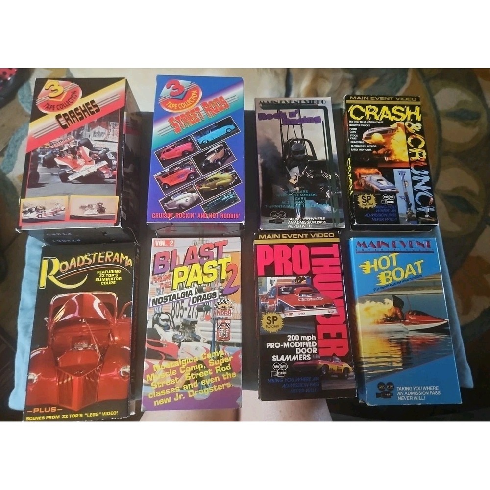Drag Racing Motorsports Street Rods Crashes Drag Race VHS Tape Lot of 12 Vtg 80s